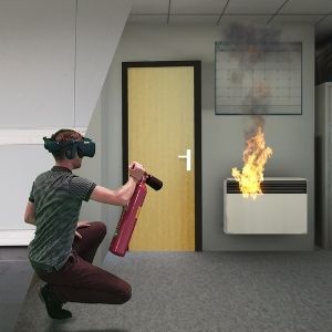 Formation sécurité incendie extinction en réalité virtuelle © Alfi Technologie
