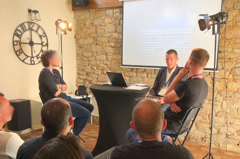 Animation d'un quiz sur la sécurité routière en entreprise