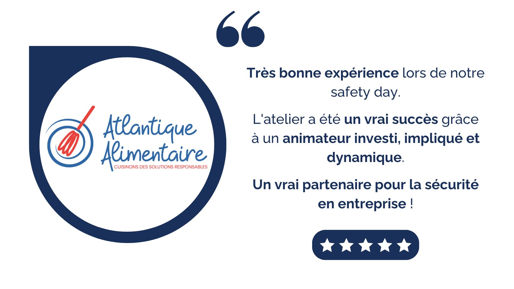 Avis client Atlantique alimentaire - ateliers sécurité