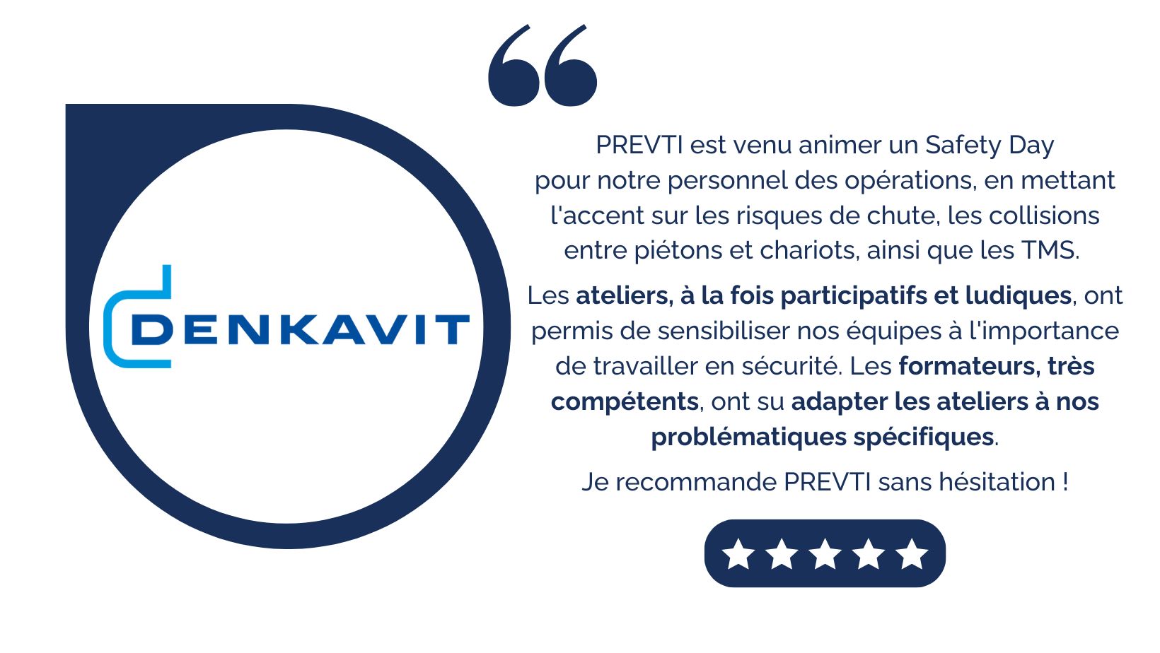 Avis client Denkavit - ateliers sécurité