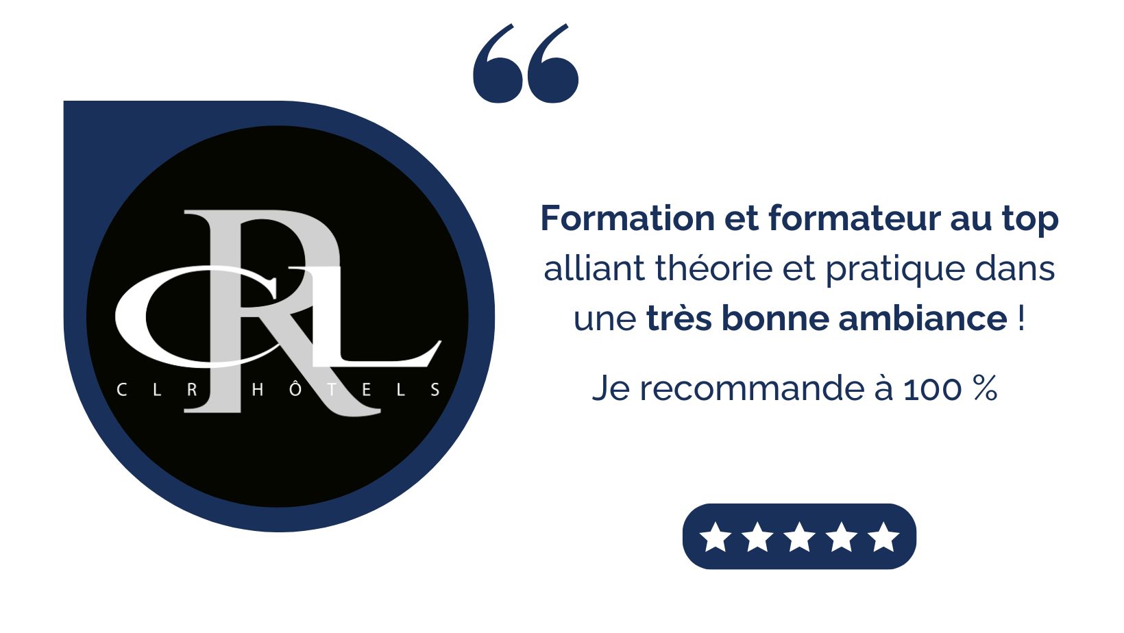 Avis client - Formation sécurité SST - CLR Hôtels à La Rochelle